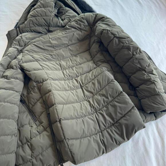 Moose knuckles roselawn shearling trim JACKET in khaki - Picture 5 of 5